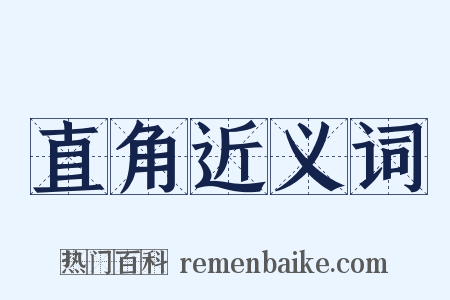 直角近义词是什么意思的图片